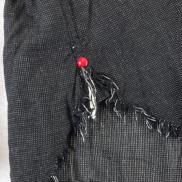 NEW KOTO Mens M Black Shirt Frayed Button Down Western Casual Soft Pockets - Picture 9 of 10